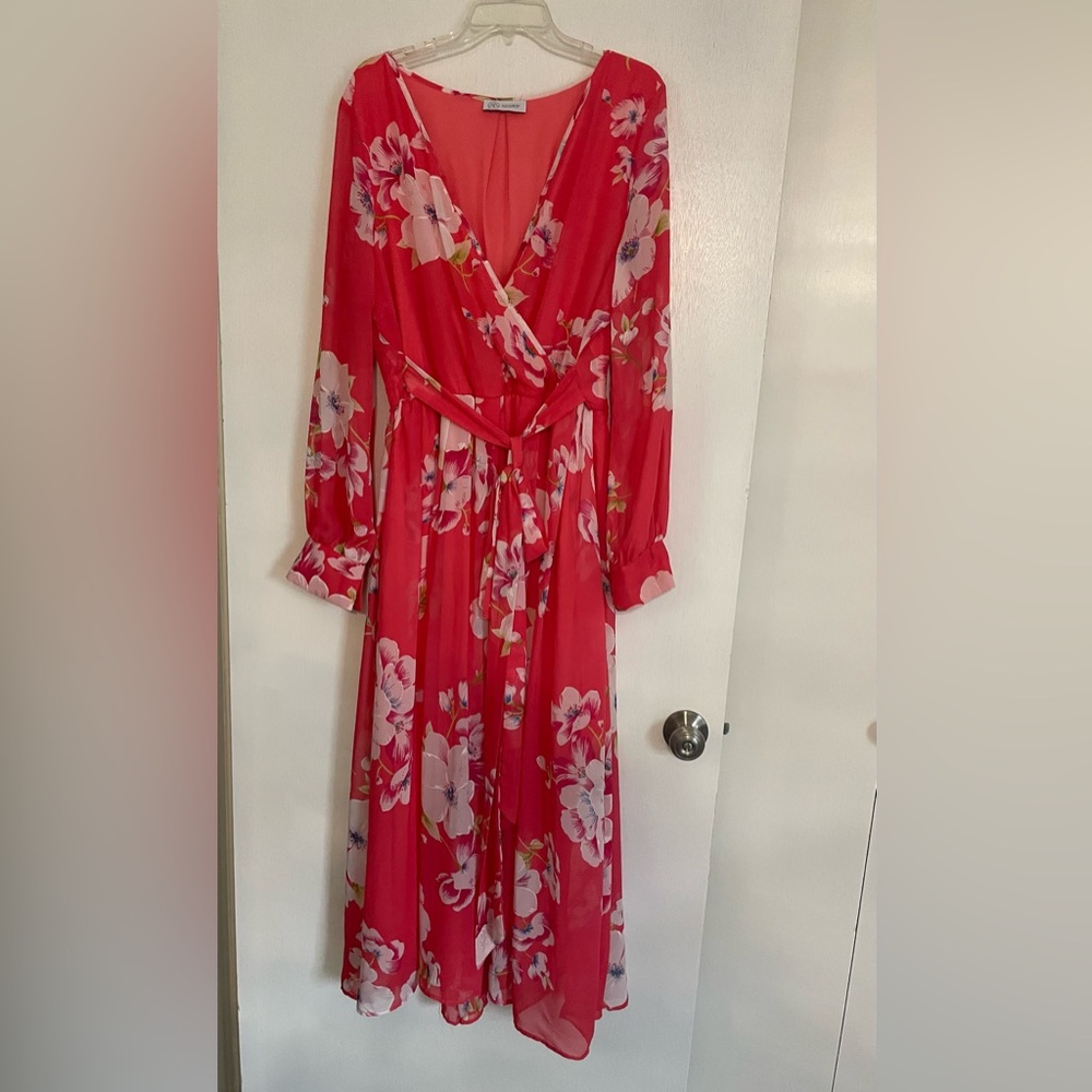 Floral Red Maxi Dress